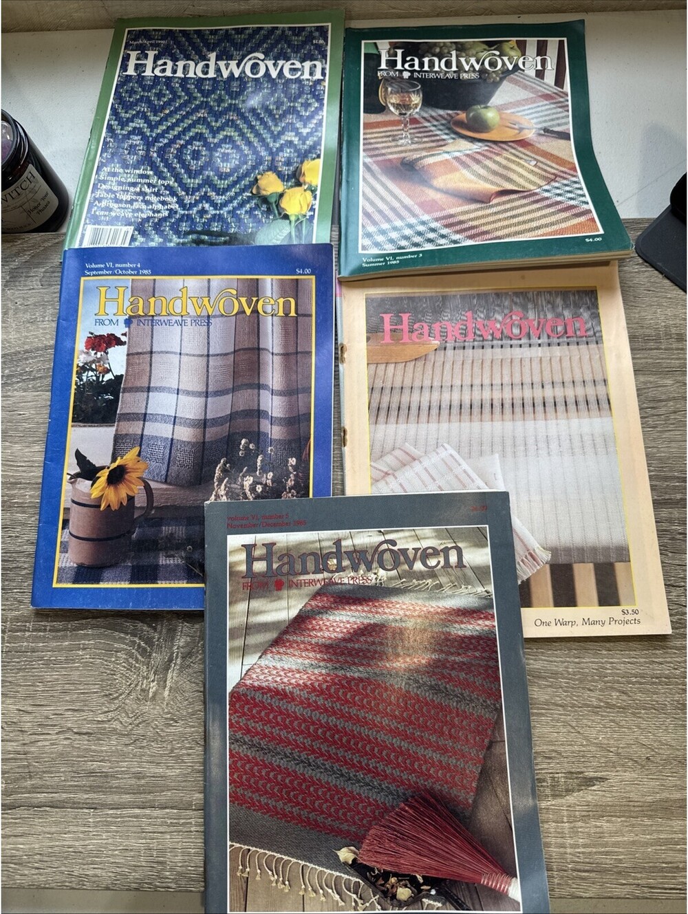 Lot Of 5 Vintage & Rare Handwoven Magazine Lot 1980’s HTF